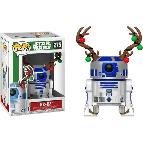 STAR WARS - R2-D2 WITH ANTLERS CHRISTMAS HOLIDAY #275 POP VINYL FUNKO - N09031