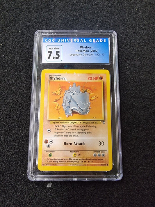 2000 Pokémon Jungle Set First Edition Rhydon 61 /64 Graded CGC 7.5 