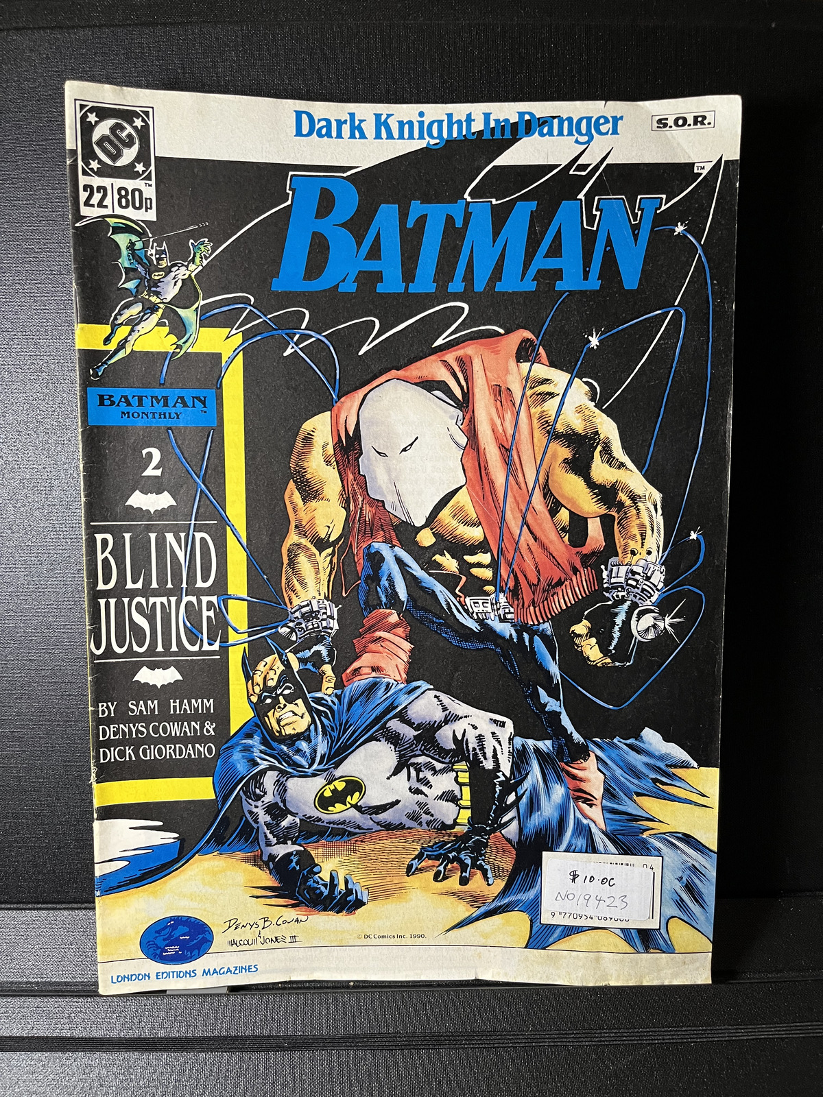 BATMAN #22 BLIND JUSTICE PART 2  DARK KNIGHT UK DC COMICS 1990