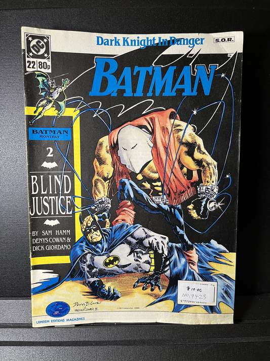 BATMAN #22 BLIND JUSTICE PART 2  DARK KNIGHT UK DC COMICS 1990