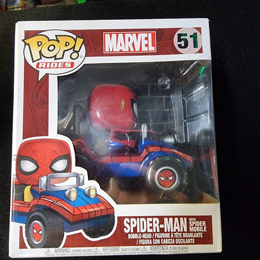 Funko Pop Rides Marvel SPIDER-MAN W/ MOBILE #51