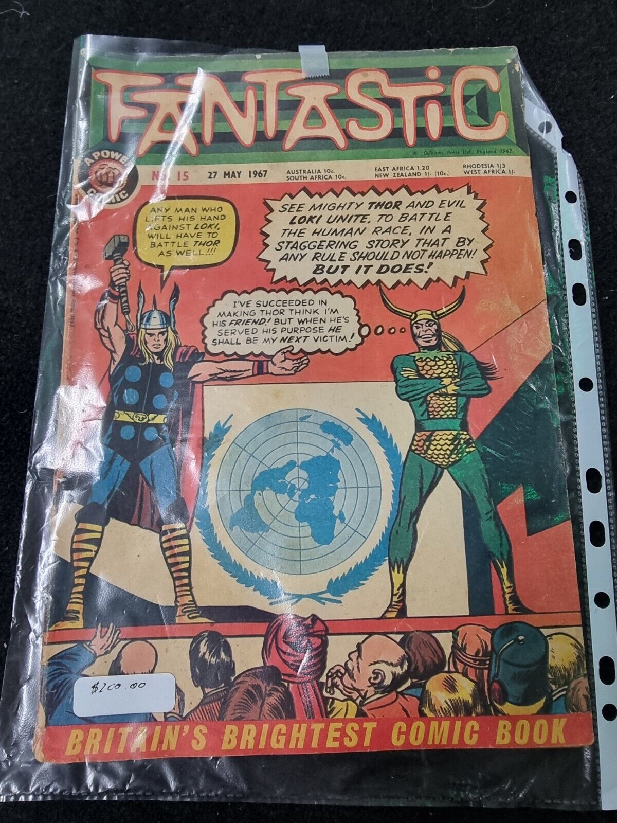 1963 MARVEL JOURNEY INTO MYSTERY #94 1ST UNITED NATIONS COVER LOKI KEY RARE UK