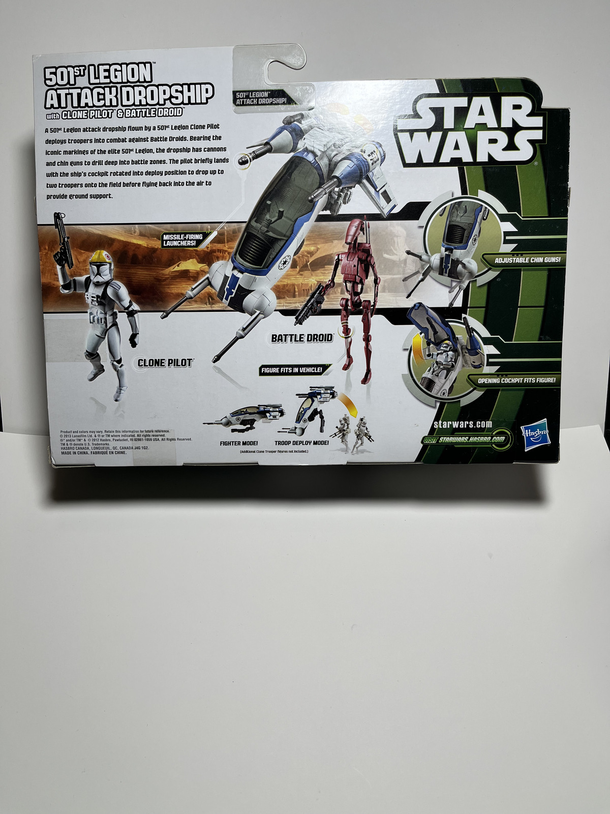 501st Legion Attack Dropship with Clone Pilot & Battle Droid