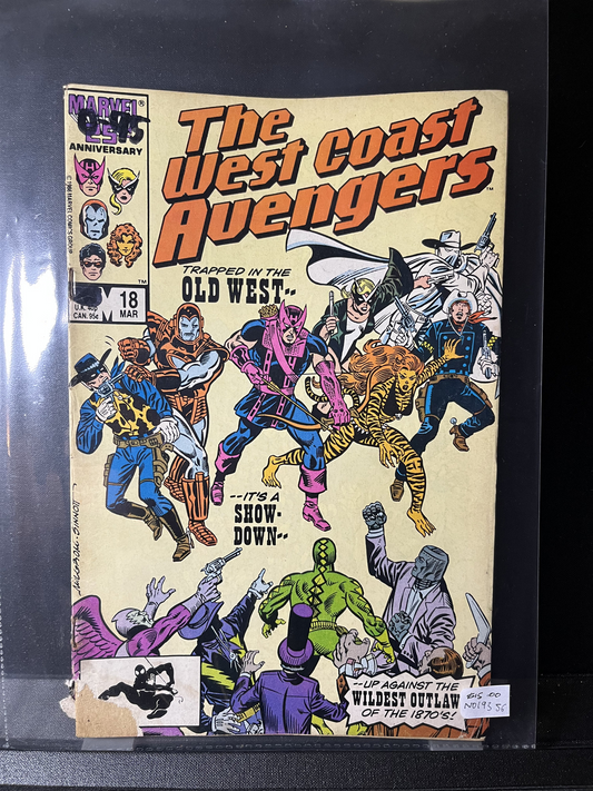 WEST COAST AVENGERS #18  "The Old West" Marvel Comics 1987