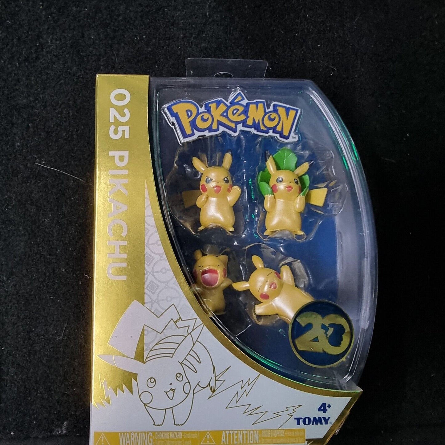 Pokemon 025 Pikachu 20th Anniversary 4 Figure Set Tomy 2016 