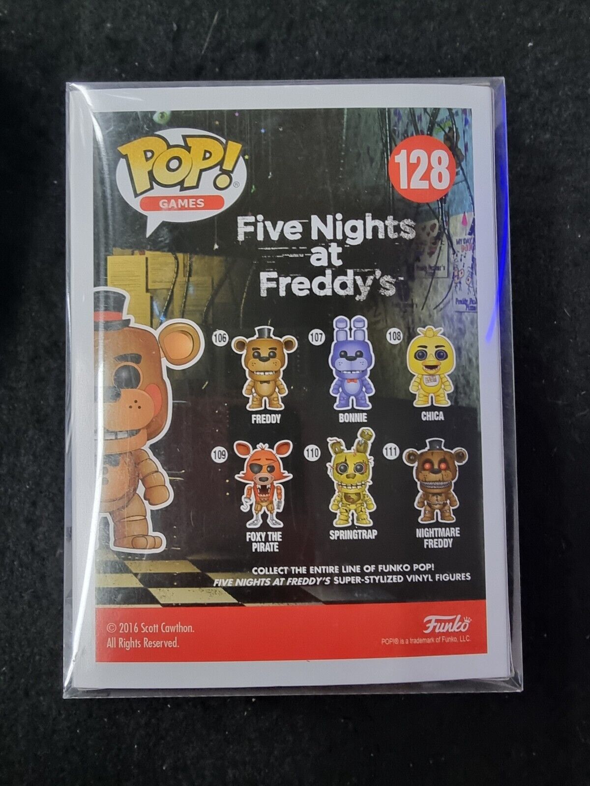 Five Nights At Freddy's Toy Freddy GLOW Dark FNAF Funko Pop Vinyl Mint Rare #128