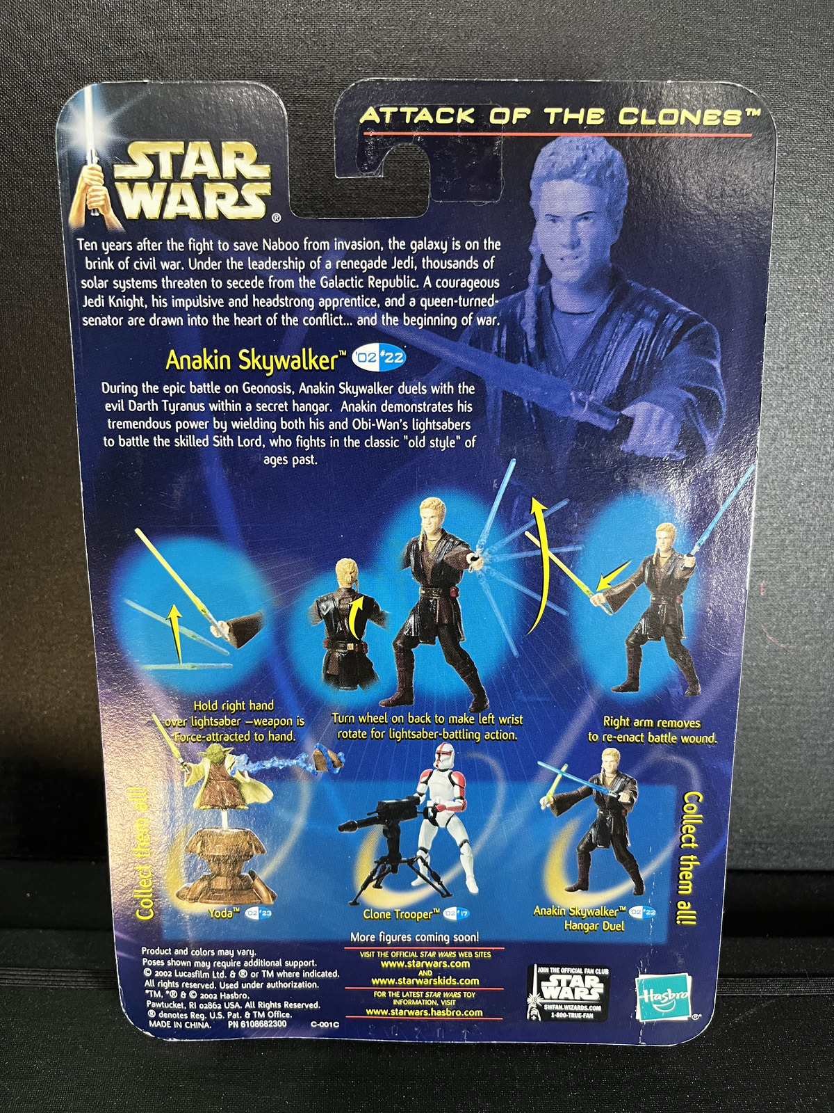 Anakin Skywalker Hangar Duel Star Wars AOTC Carded 3.75 Action Figure