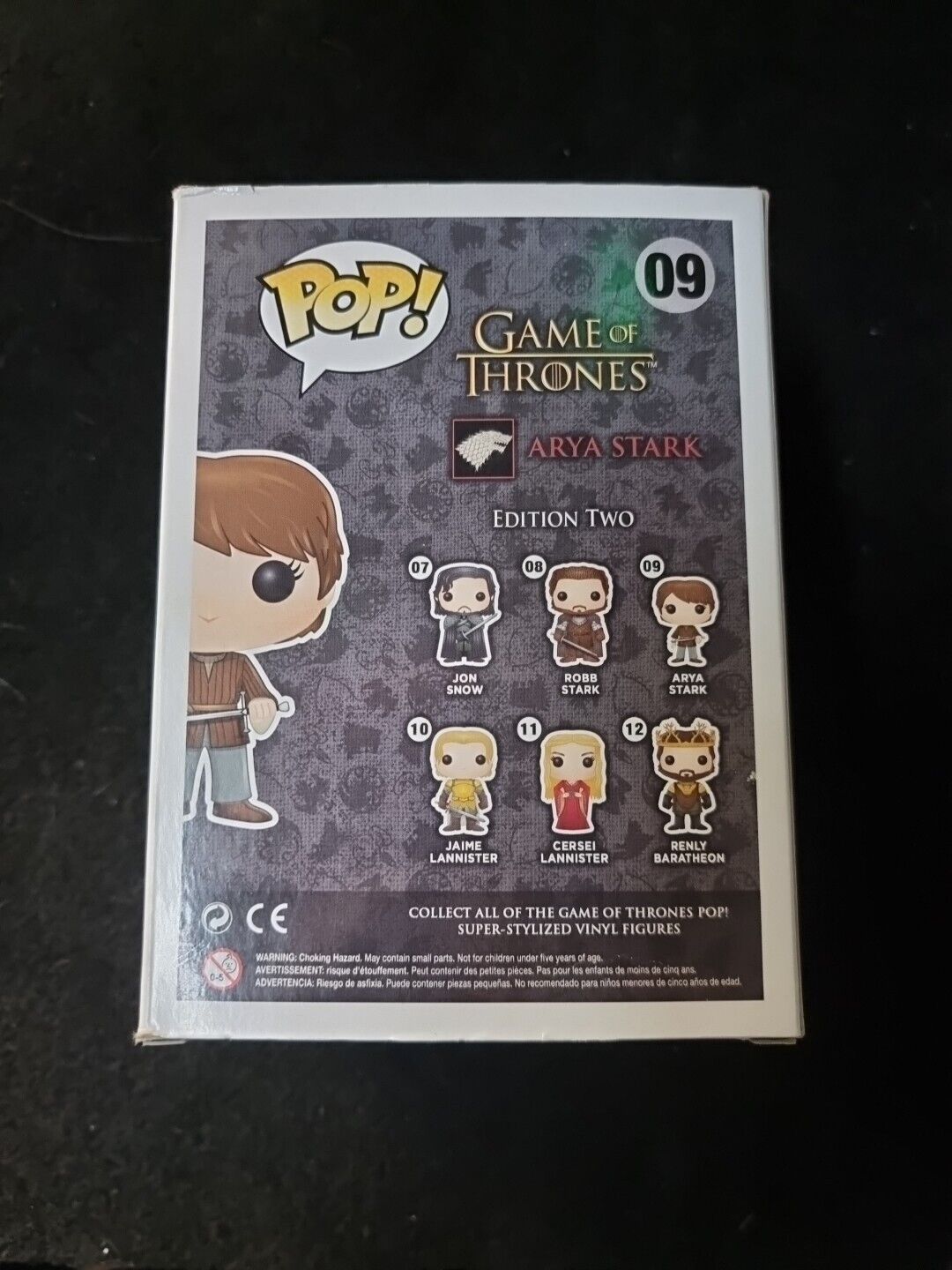 FUNKO POP vinyl figure BNIB #09 Arya Stark