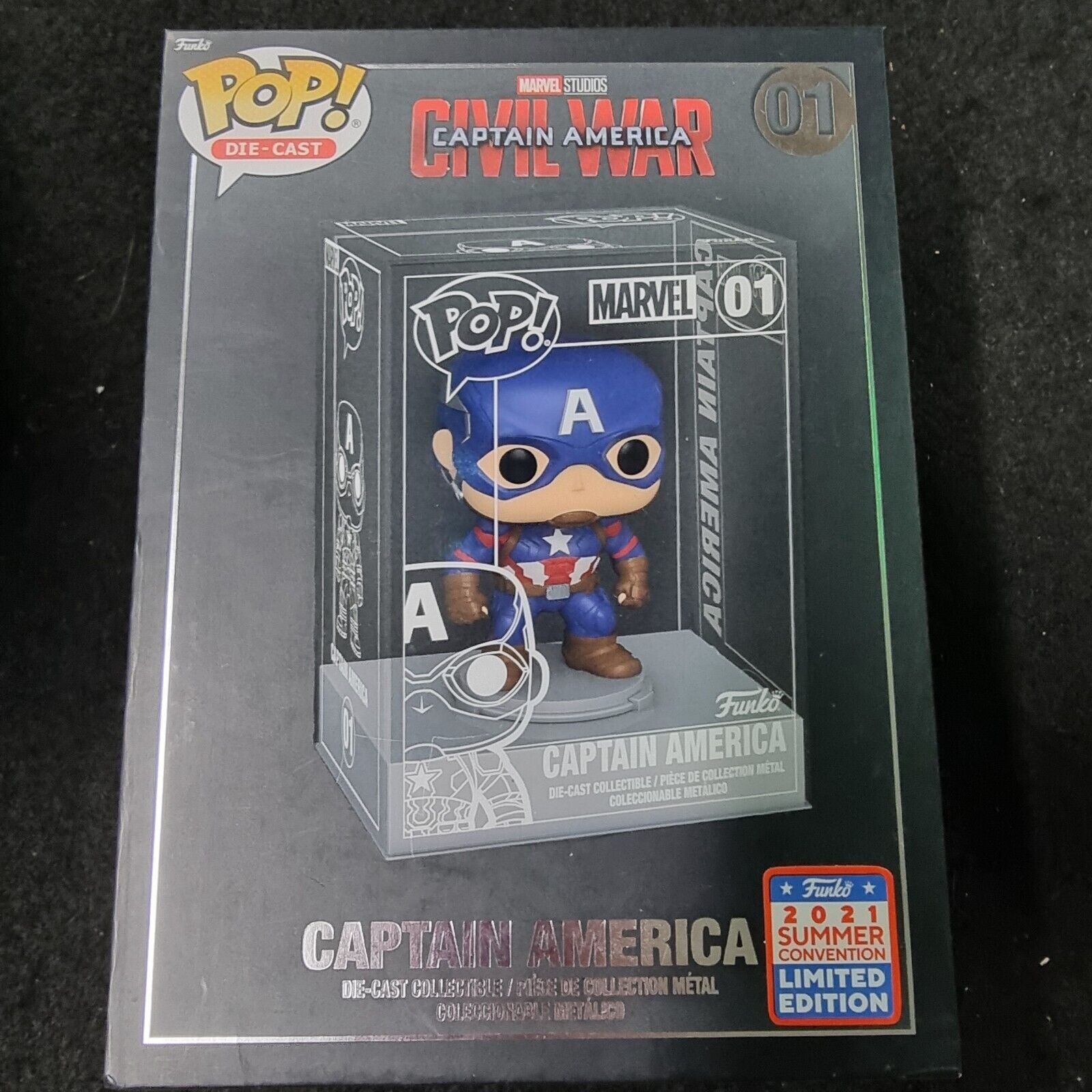 Funko Pop! Vinyl: Marvel - Captain America Die Cast - Funko Web (Exclusive) #1