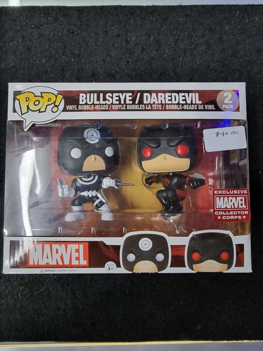 Marvel Funko Pop - Bullseye / Daredevil 2 Pack - Marvel Collector Corp