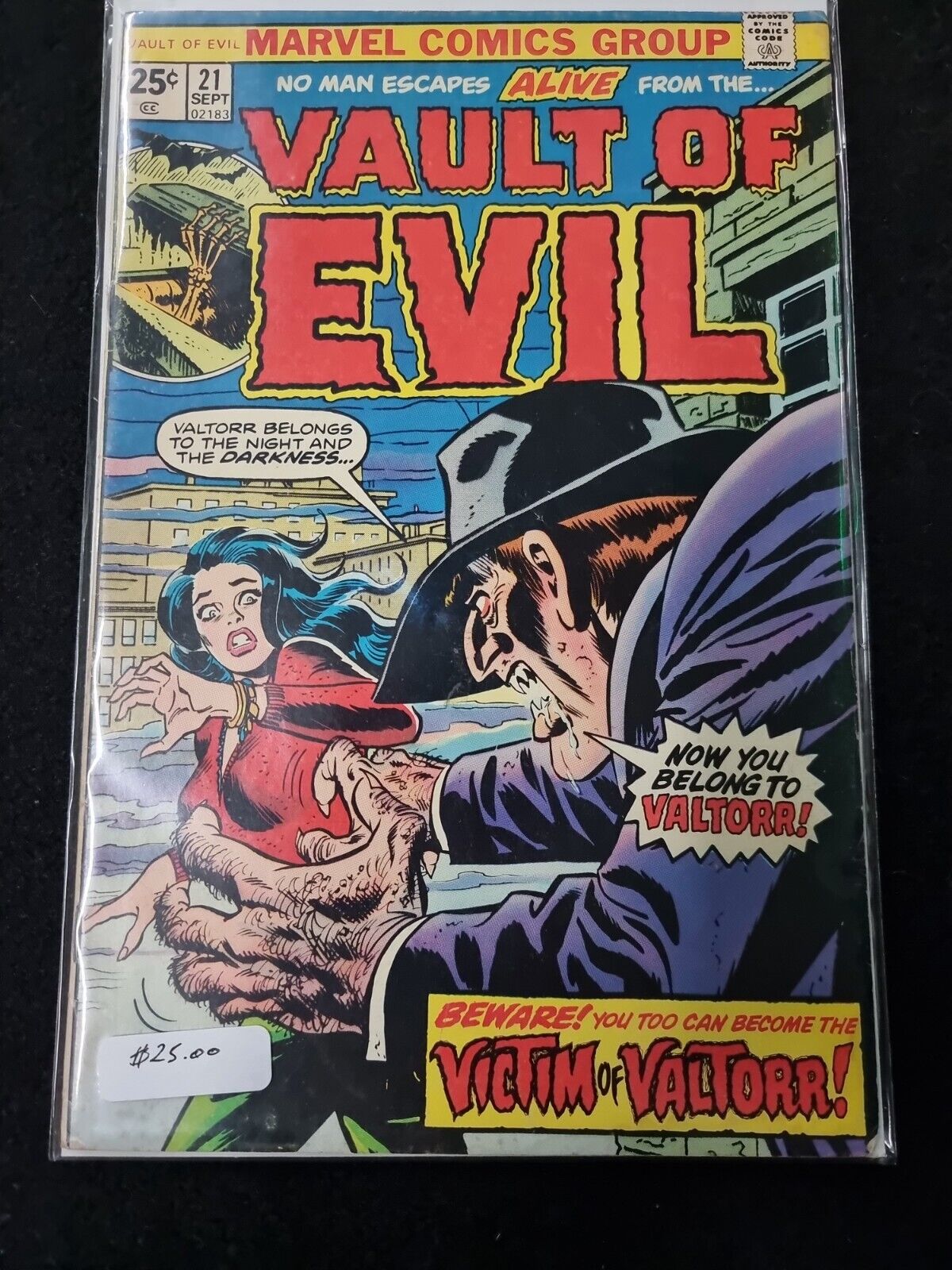 Vault Of Evil #21 Marvel Comics 1975 Bronze Age Horror Book