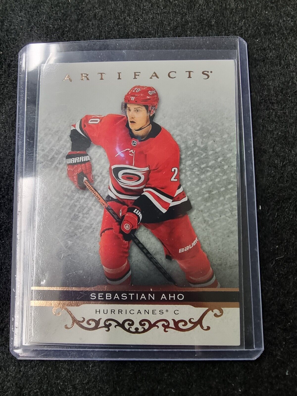 2021-22 Upper Deck Artifacts SEBASTIAN AHO Orange /75 Carolina Hurricanes