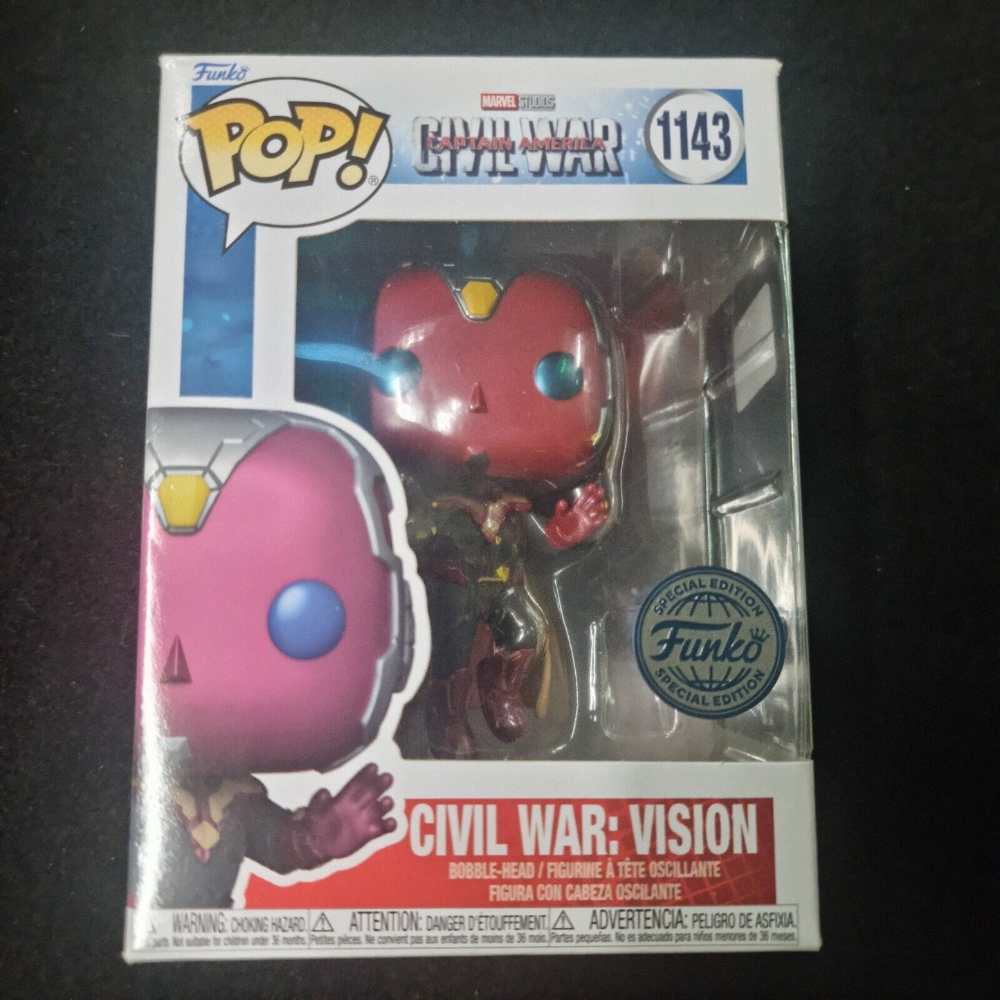 Marvel Funko Pop - Civil War: Vision - Civil War - No. 1143