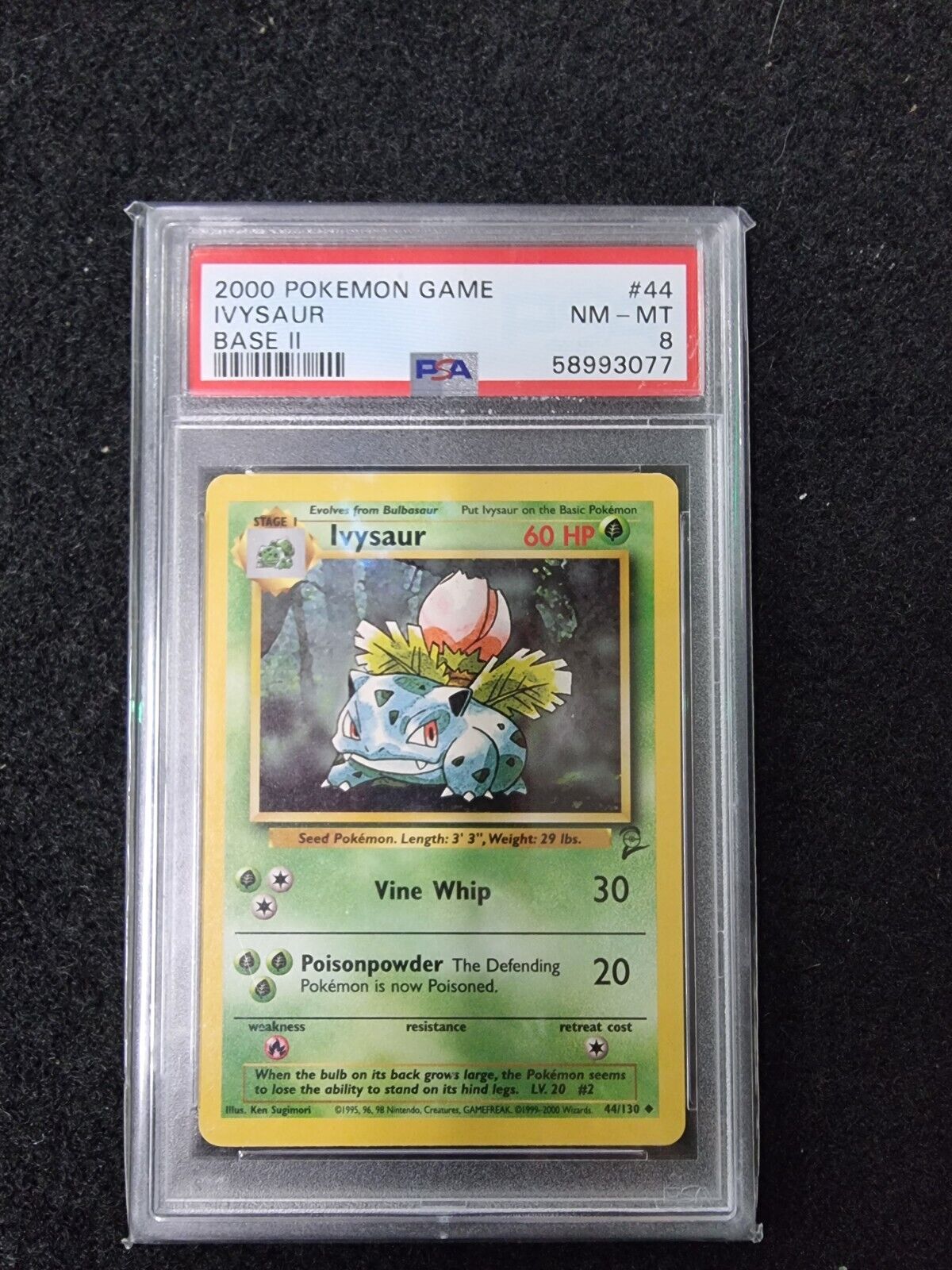 Pokemon card Base Set 4th print 1999-2000 Ivysaur 30/102 PSA 8 NM-MT 