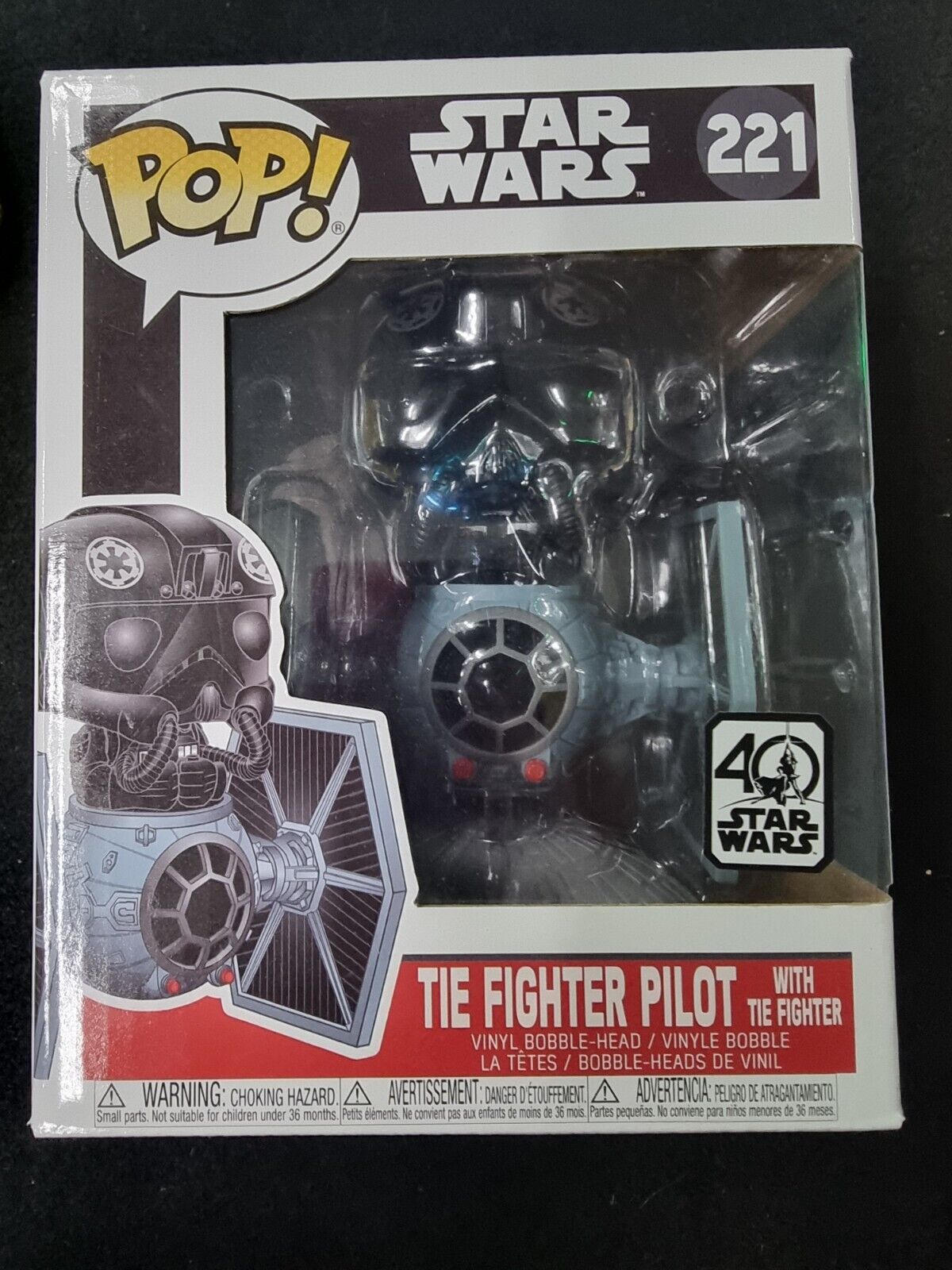 Star Wars Pop Vinyl - Tie Fighter Pilot with Tie Fighter #221 - Mint, BNIB