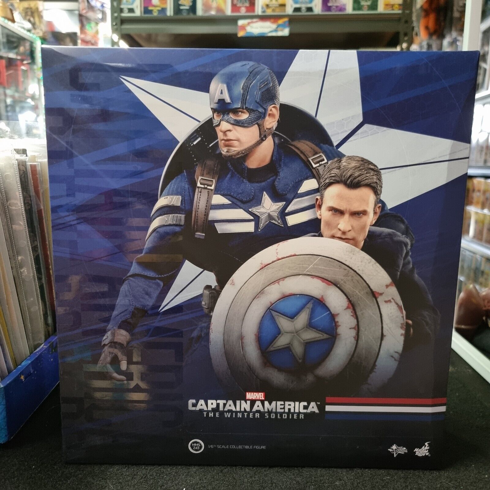 Hot Toys MMS243 1/6 Captain America & Steve Rogers Collectible Figure Set W/ Box