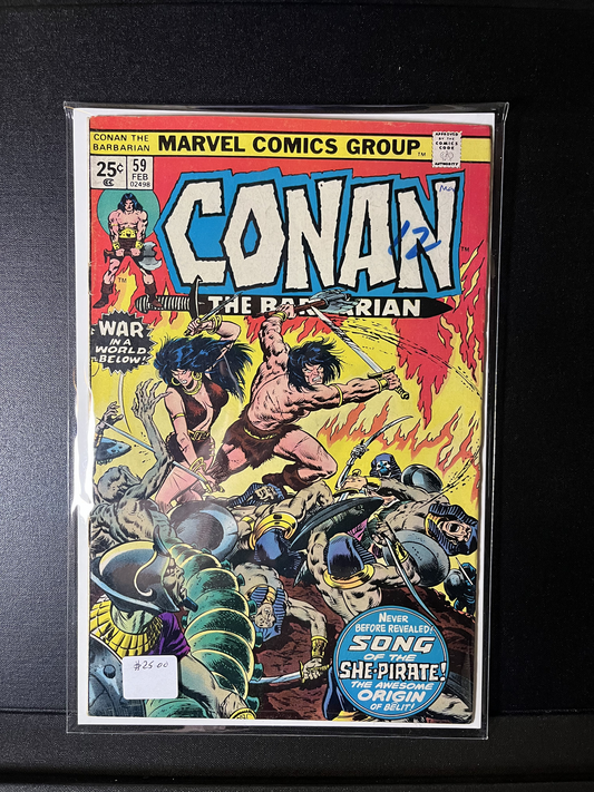 CONAN THE BARBARIAN #59 - 1975 - BELIT ORIGIN - CONAN - BRONZE - MARVEL