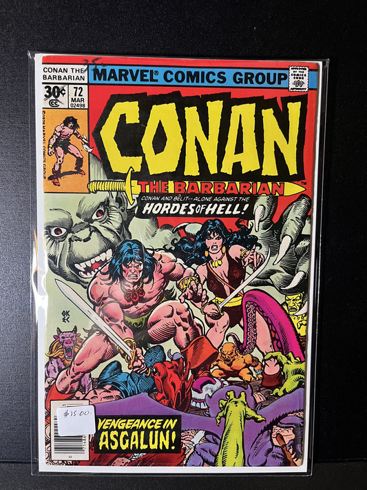 Conan the Barbarian #72. Marvel Comics 1977