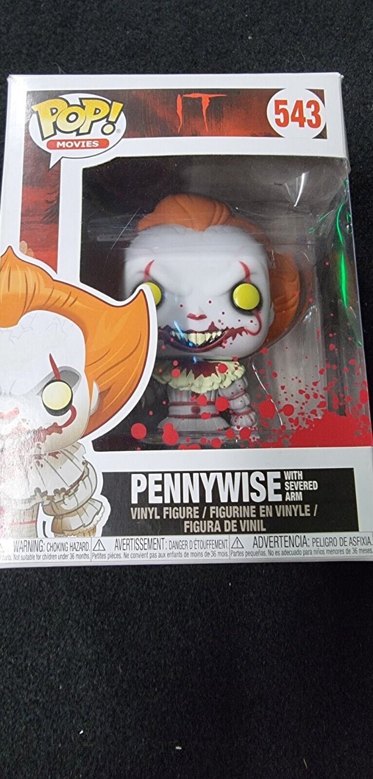 Funko Pop IT Pennywise w/ severed arm 'Vaulted' #543 Stephen King Vinyl Figure 