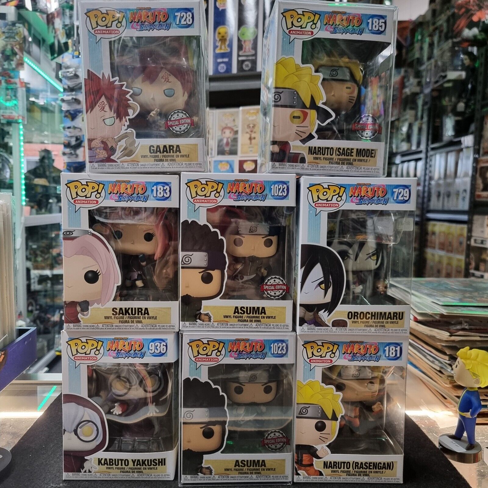 Bulk Buy 8 × Funko Pop Vinyl Figurines Naruto Shippuden