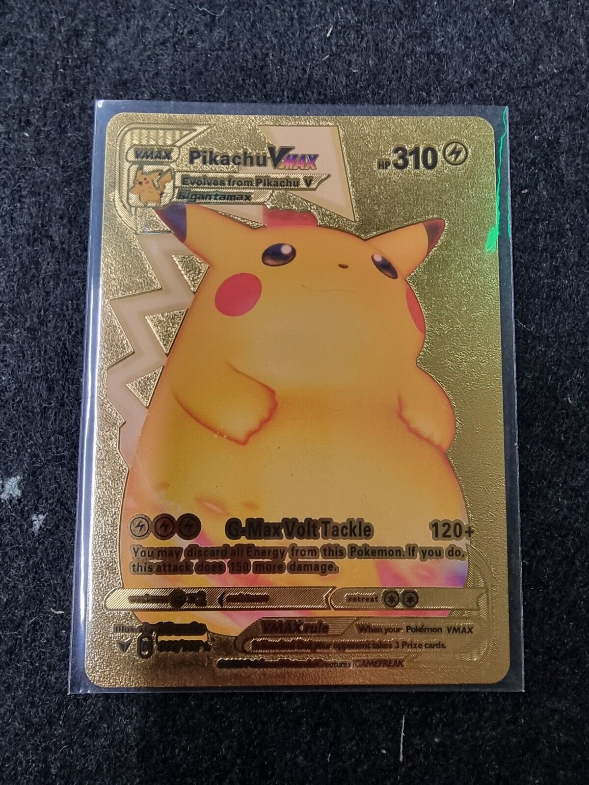 Carte Métal Or Pokémon Pikachu Vmax 310