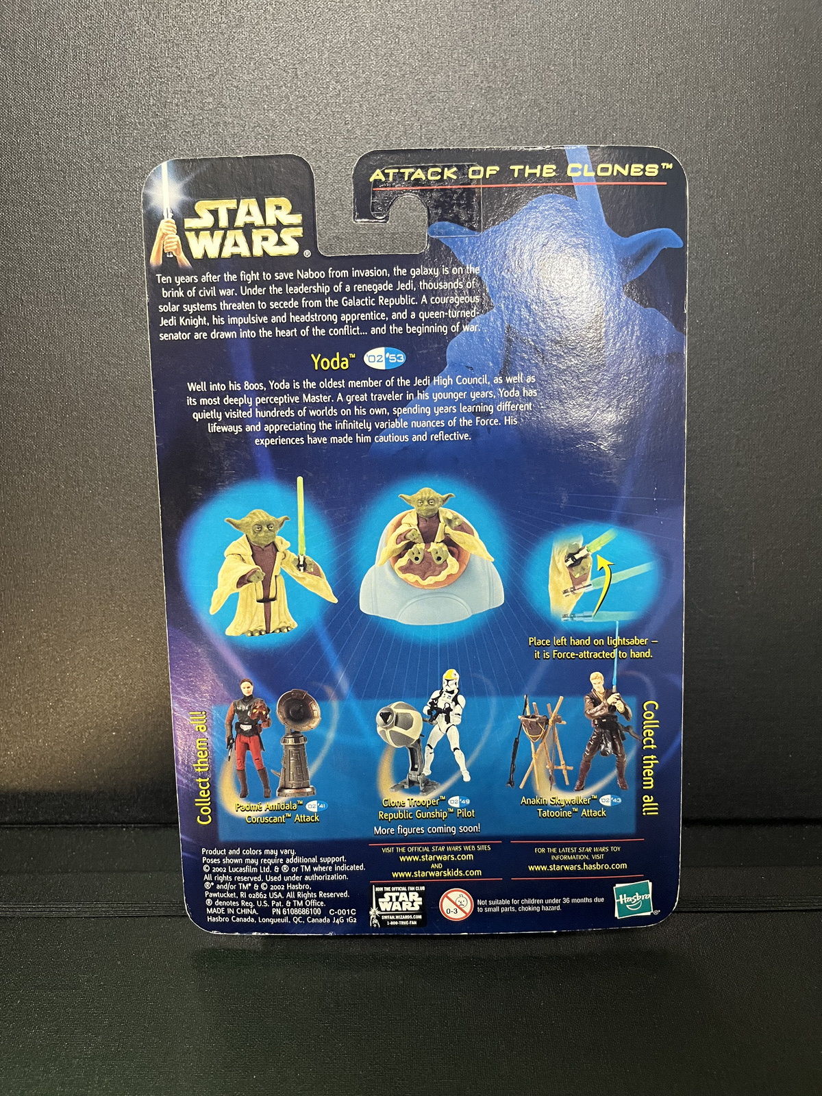 Yoda Jedi High Council Star Wars AOTC Carded 3.75 Action Figure