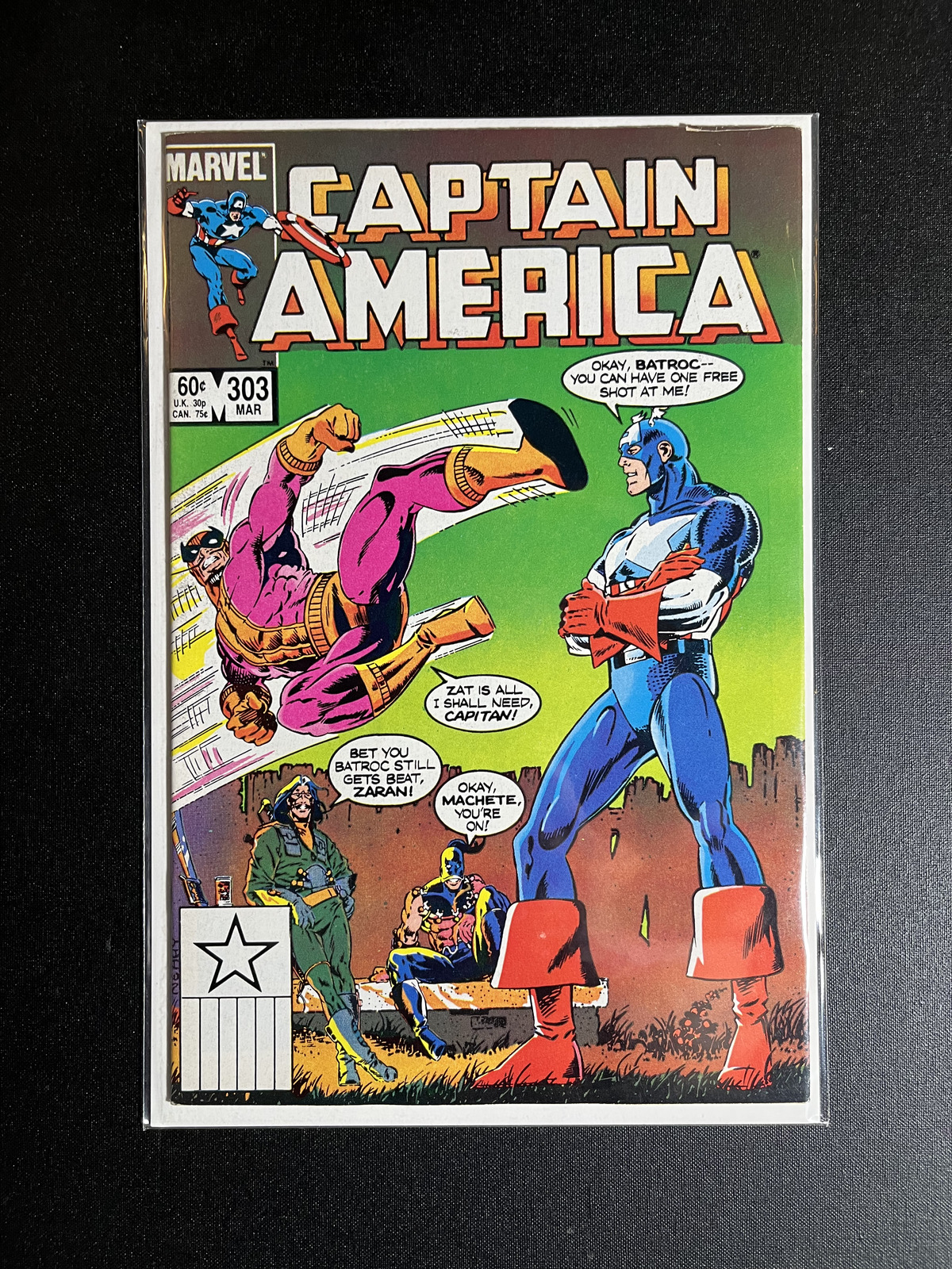 Captain America 303 Newsstand Origin of Cap's Shield Marvel 1985