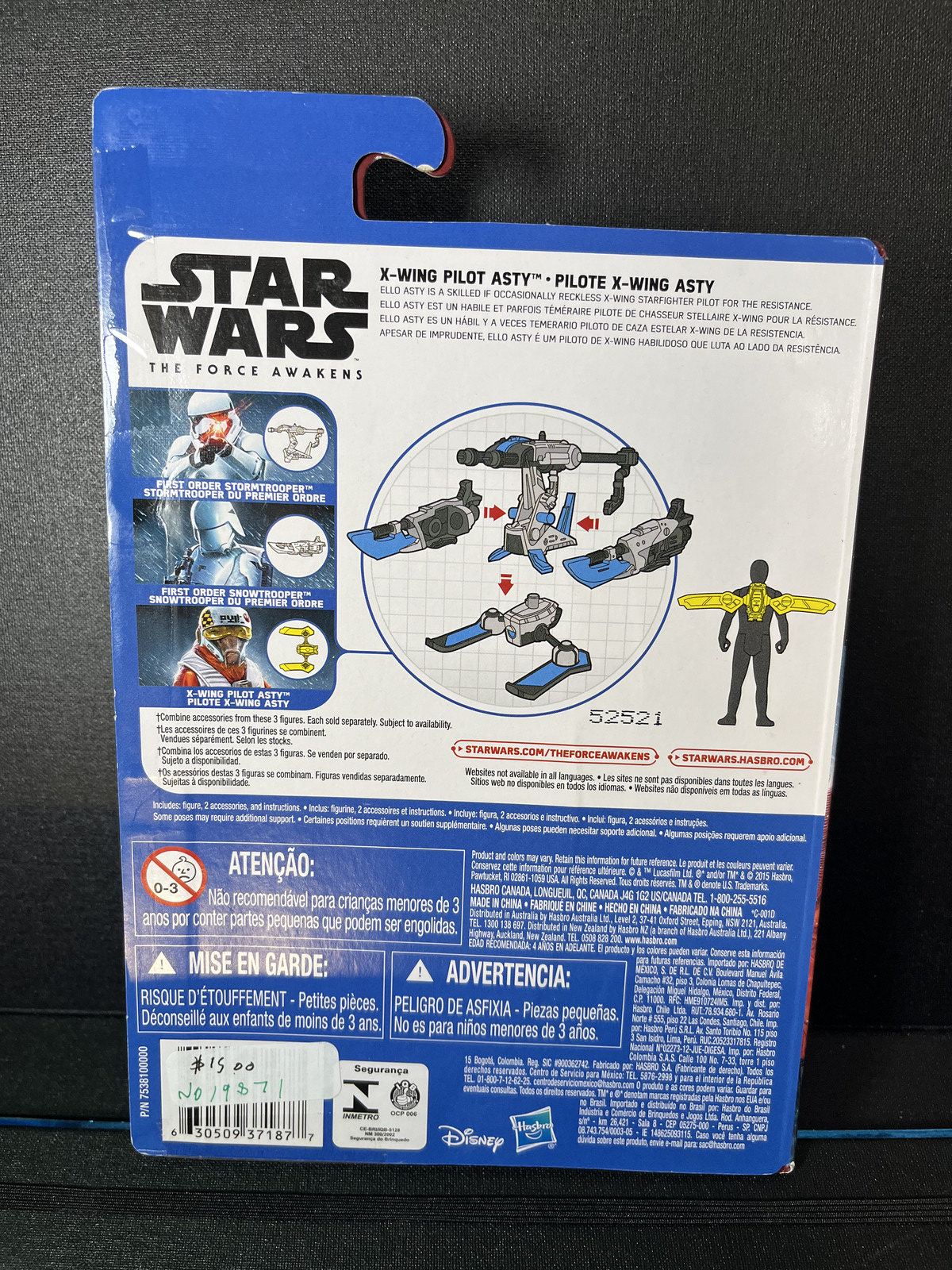 X-Wing Pilot Asty Star Wars The Force Awakens 3.75 Action Figure