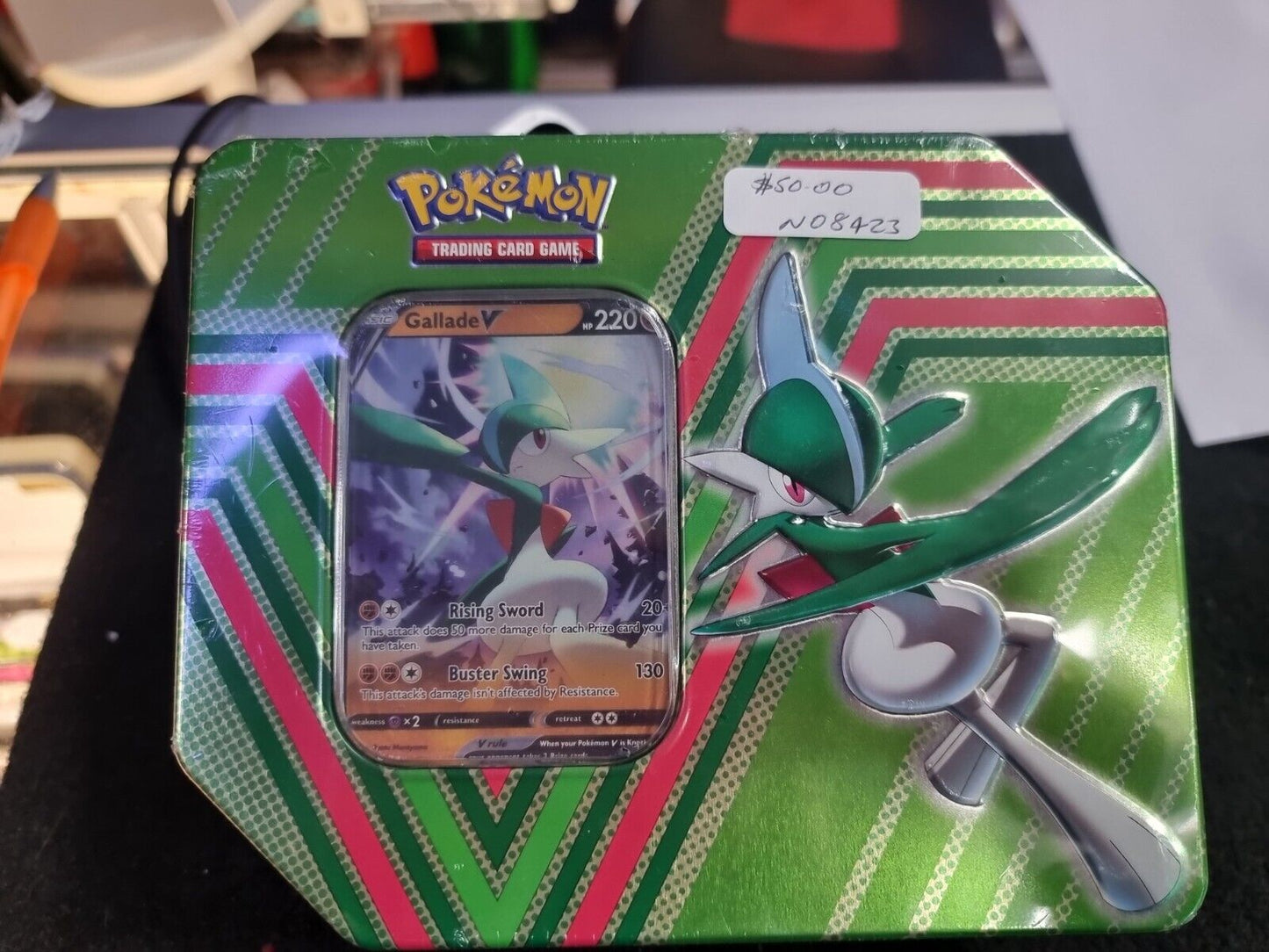 Pokemon 2022 Collectors Hidden Potential Tin - GALLADE V (5 packs & Foil Sealed