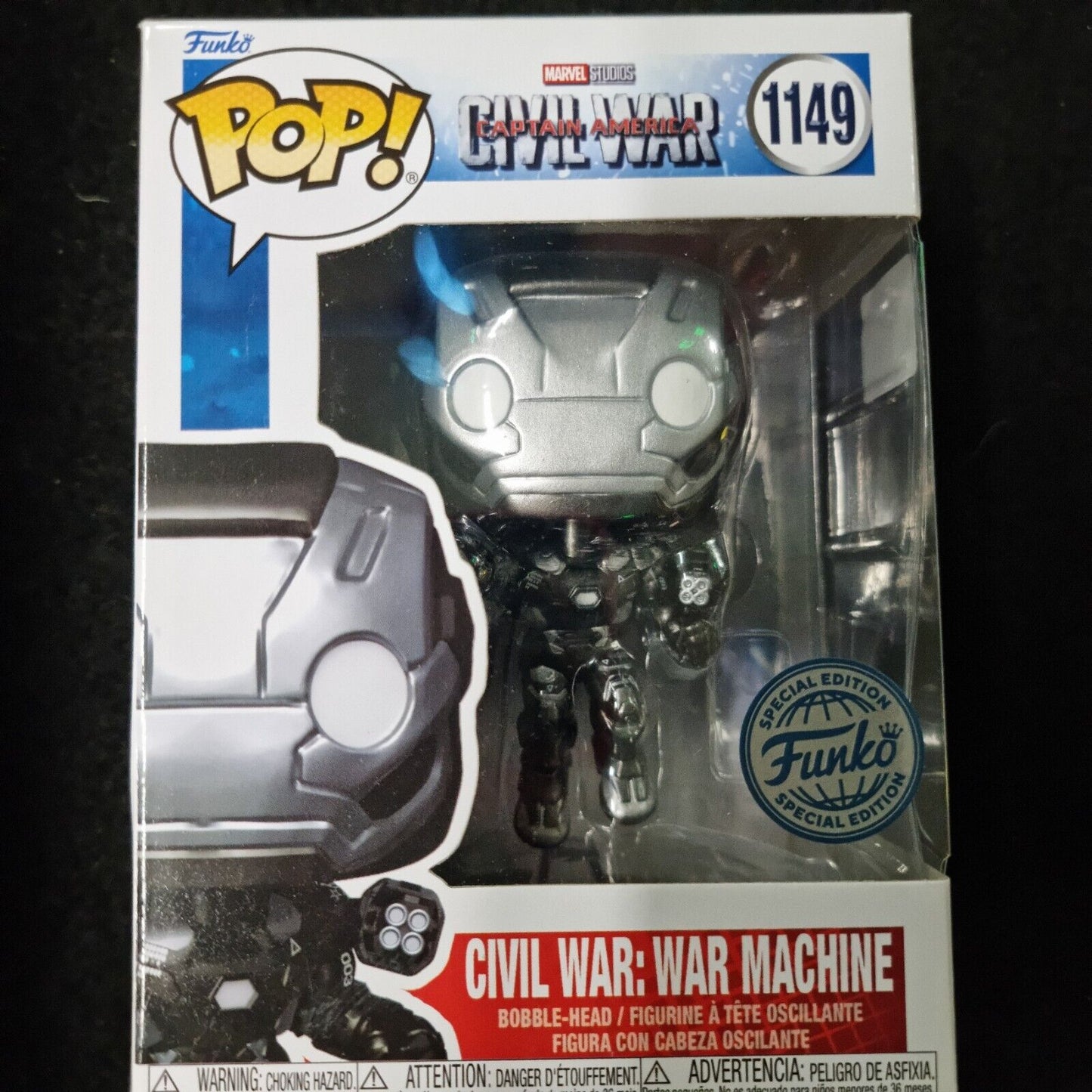 Funko Pop! Civil War: War Machine Vinyl Figure 1149 2023 Amazon Exclusive 