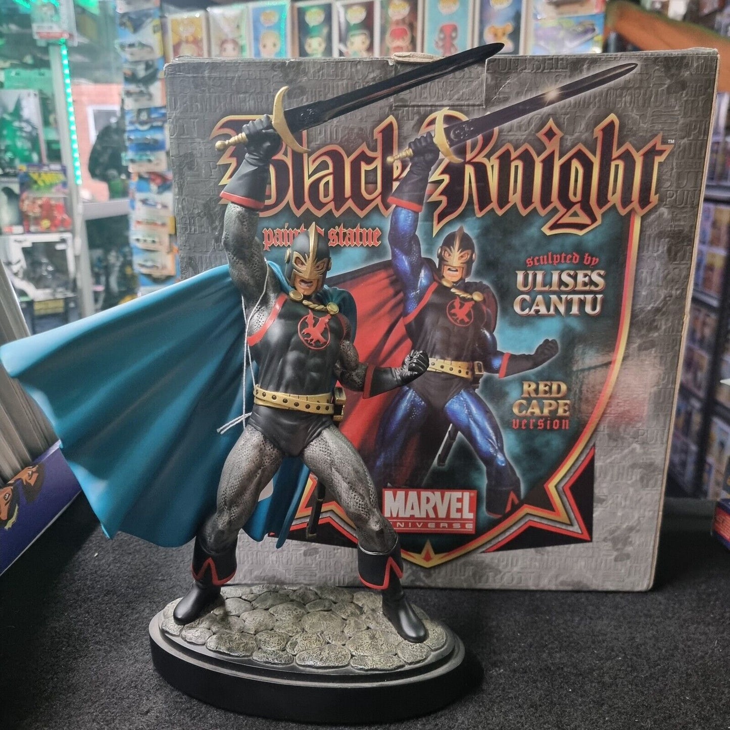 Black Knight Statue Blue Cape N Bowen Avengers Eternals Marvel Amricons  60/1200