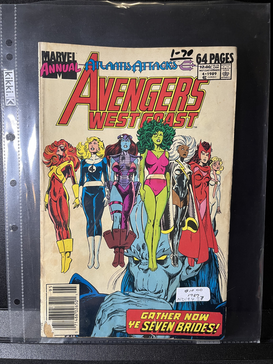 WEST COAST AVENGERS  Annual # 4  ‘Atlantis Attacks’ Marvel Comics 1984