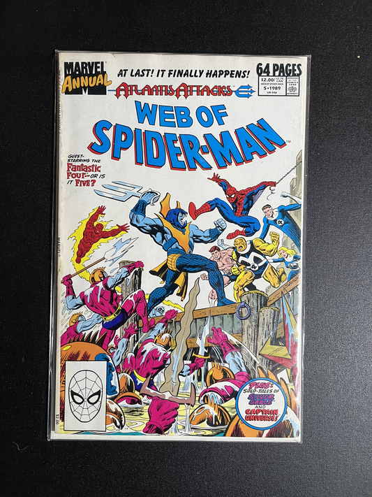 WEB OF SPIDER-MAN ANNUAL #5 Atlantis Attacks Marvel Comics 1989