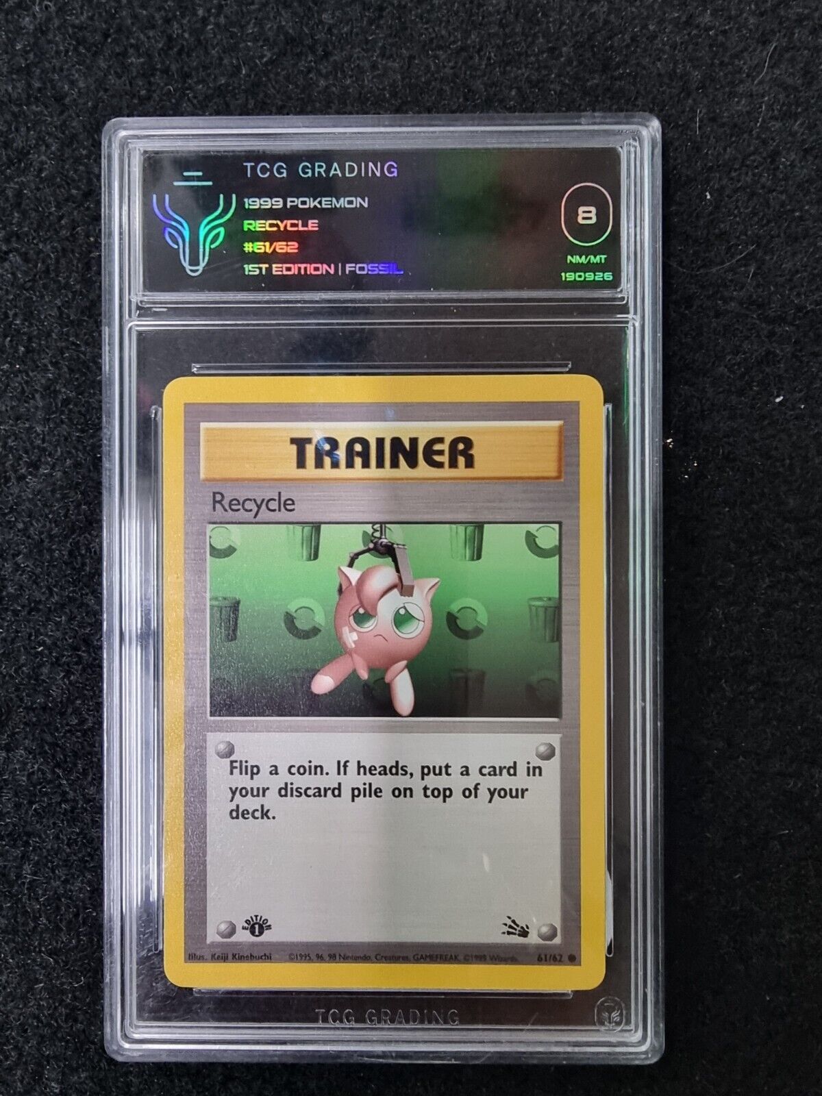 TCG 8 NW/MT Recycle 61/62 1st Edition Common | Fossil | Pokemon Card Mint