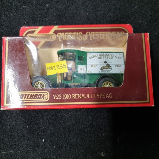 1986 MATCHBOX "MODELS OF YESTERYEAR" Y-25 1910 RENAULT TYPE AG Die-Cast Vintage