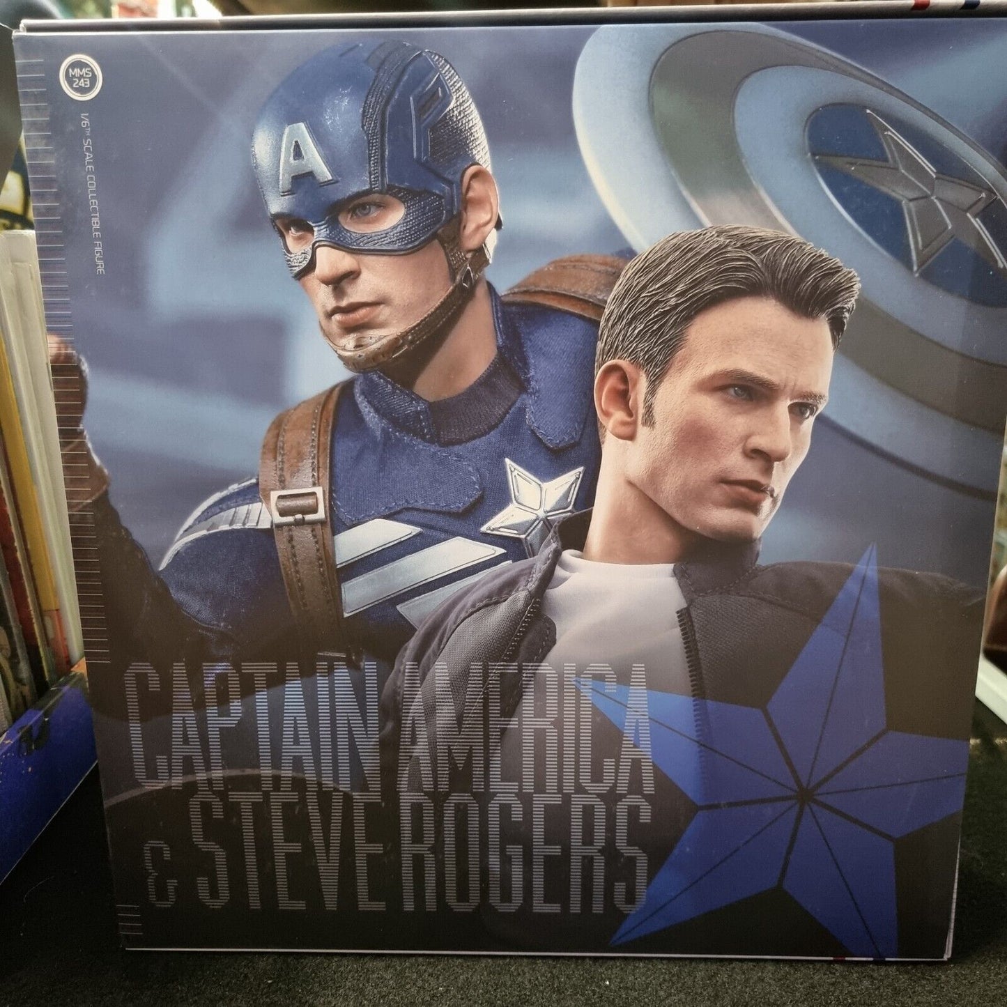 Hot Toys MMS243 1/6 Captain America & Steve Rogers Collectible Figure Set W/ Box