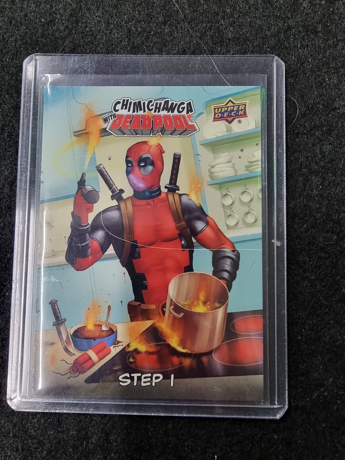 2019 UPPER DECK MARVEL DEADPOOL CHIMICHANGA CWD-1 STEP 1 HEAT THE OIL IN A DEEP