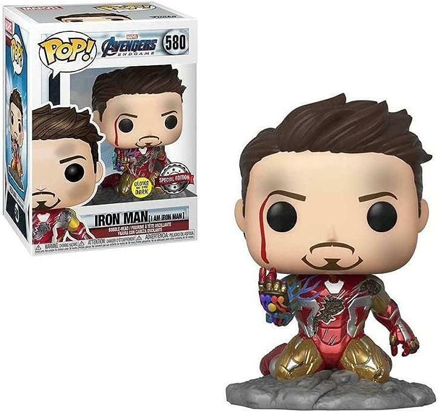 FUNKO AVENGERS 4 : ENDGAME - I AM IRON MAN GLOW IN DARK DELUXE #580 POP! VINYL