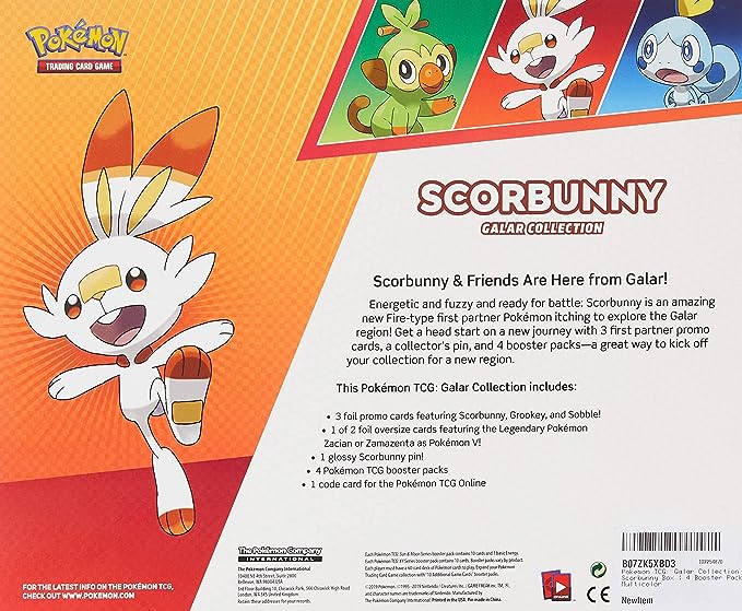 Pokemon TCG: Galar Collection Scorbunny Box | 4 Booster Pack - N09034