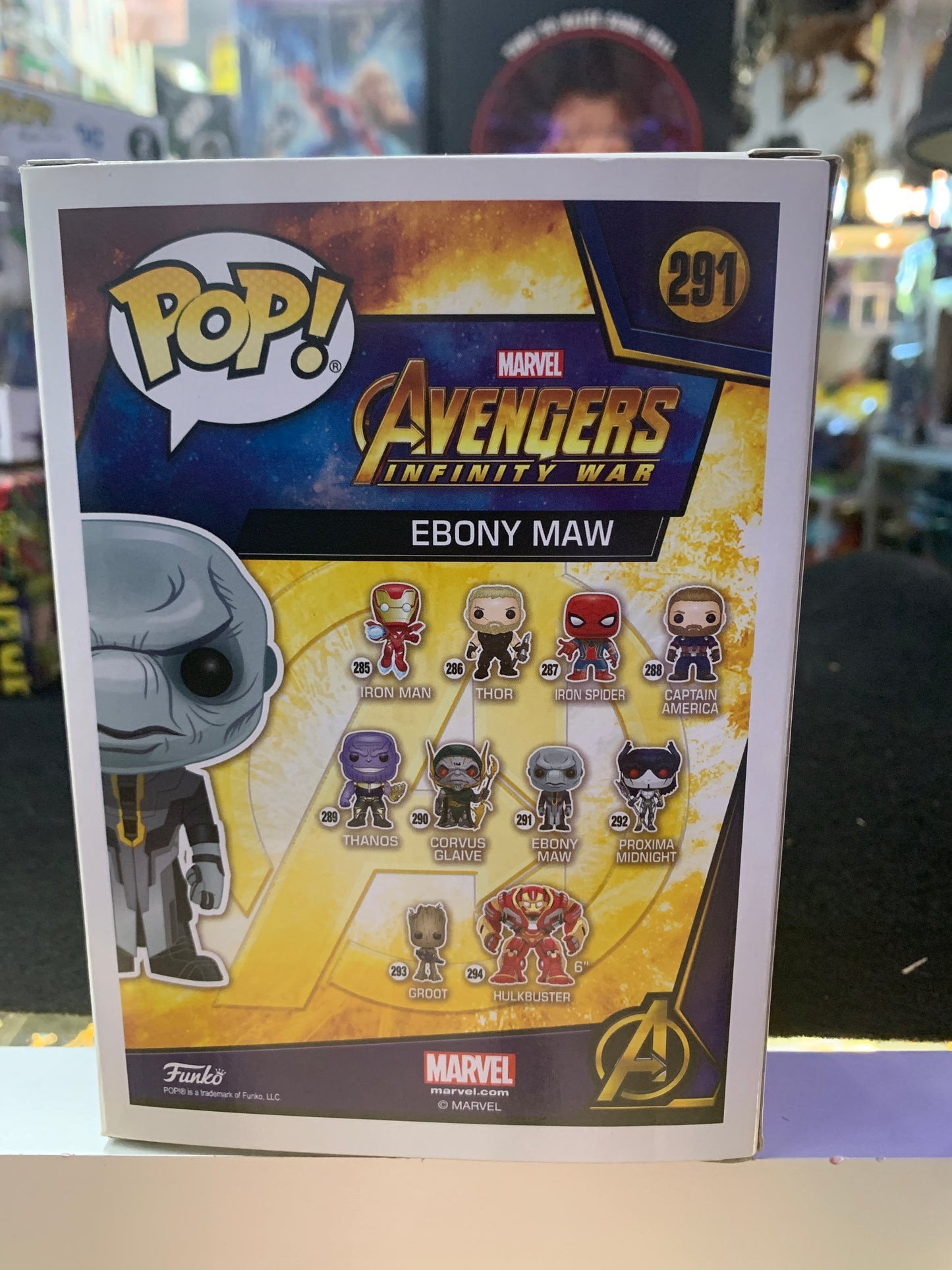 Pop funko avengers infinity war 291 Ebony maw