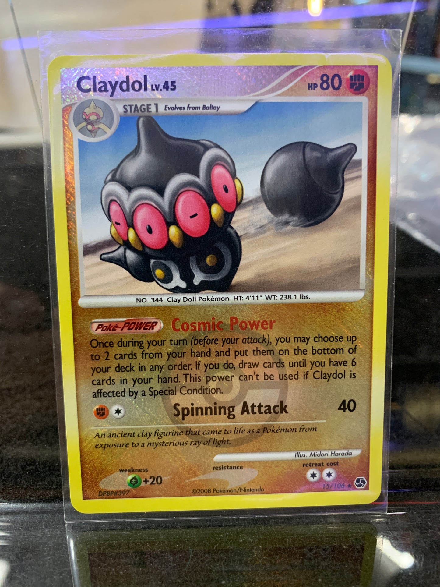 Pokémon Claydol lv 45 Hp 80 year 2008