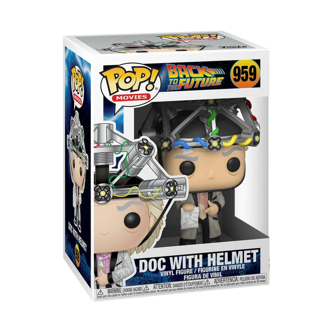 Funko Pop! Movies Back To The Future Doc With Helmet #959 Vinyl Figure - N08788