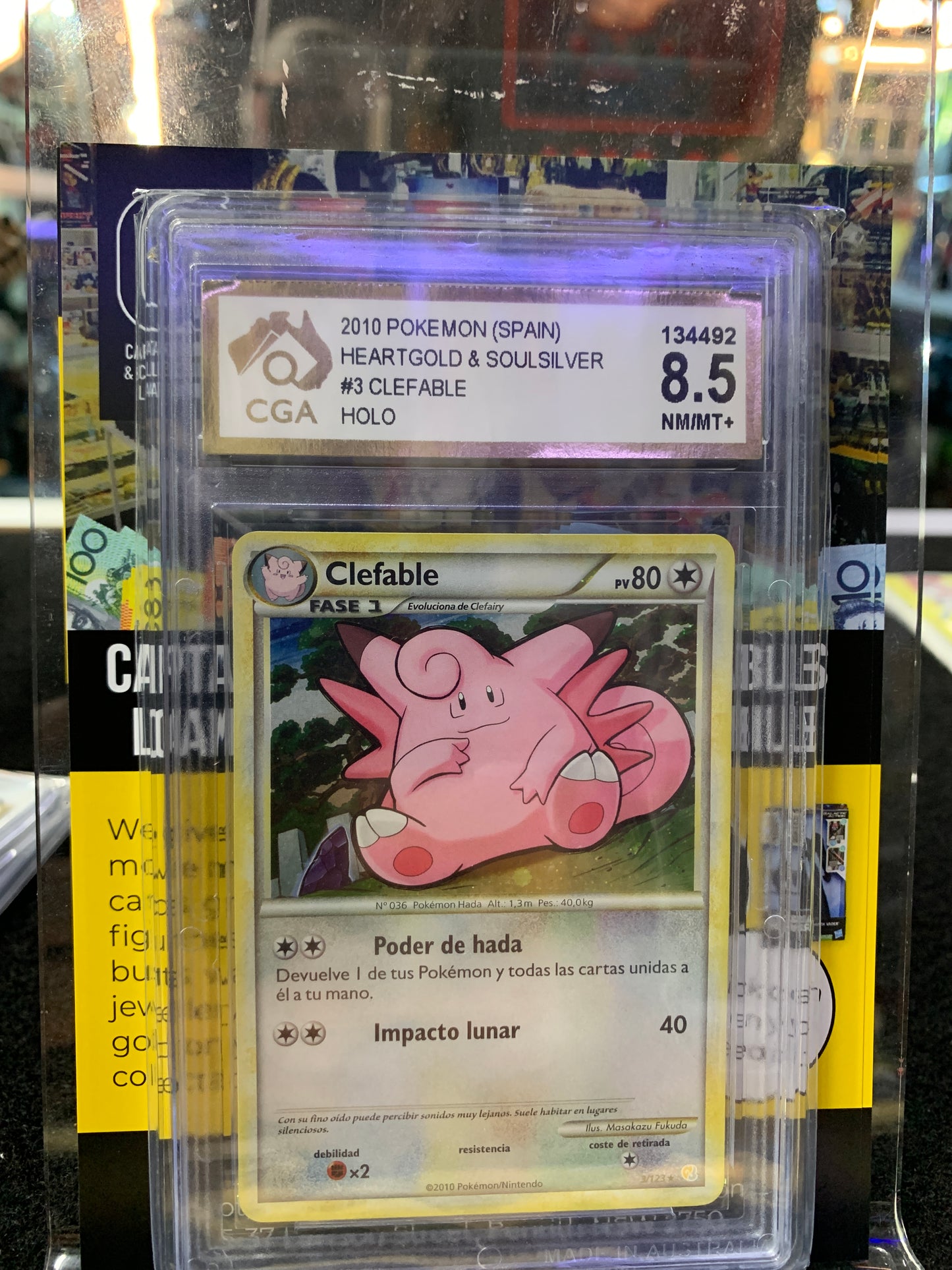 Pokémon clefable 2010 hp80 graded card