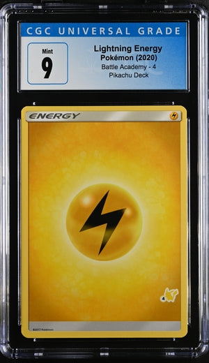 Pokemon 2020 Lightning Energy #4 - CGC Graded Card 9 - N09549