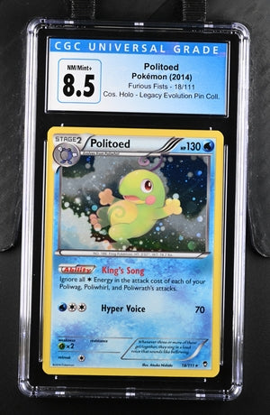 Pokemon 2014 Politoed 18/111 - CGC Graded Card 8.5 - N09554