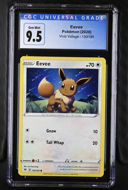 Pokemon Eevee 2020 Vivid Voltage 130/185 CGC Graded Card - N08949