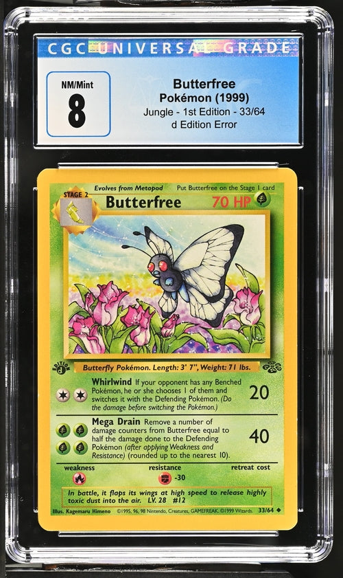 Pokemon Buttterfree 1999 Jungle First Edition 33/64 CGC Graded Card - N08950