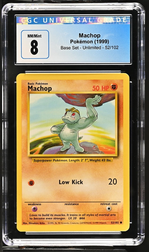 Pokemon Machop 1999 Base Set 52/102 CGC Graded Card #8 - N08877