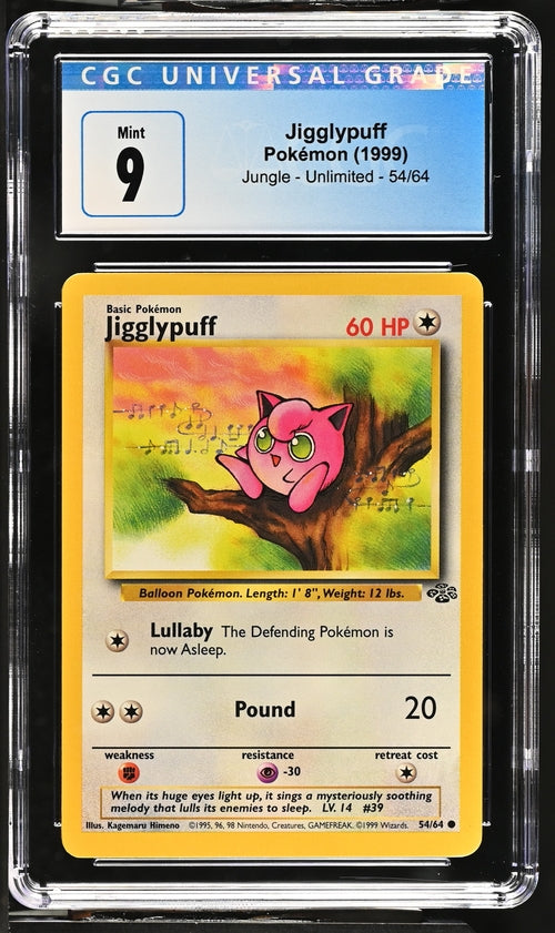 Pokemon Jigglypuff 1999 Jungle Unlimited 54/64 - CGC Graded Card - N08883