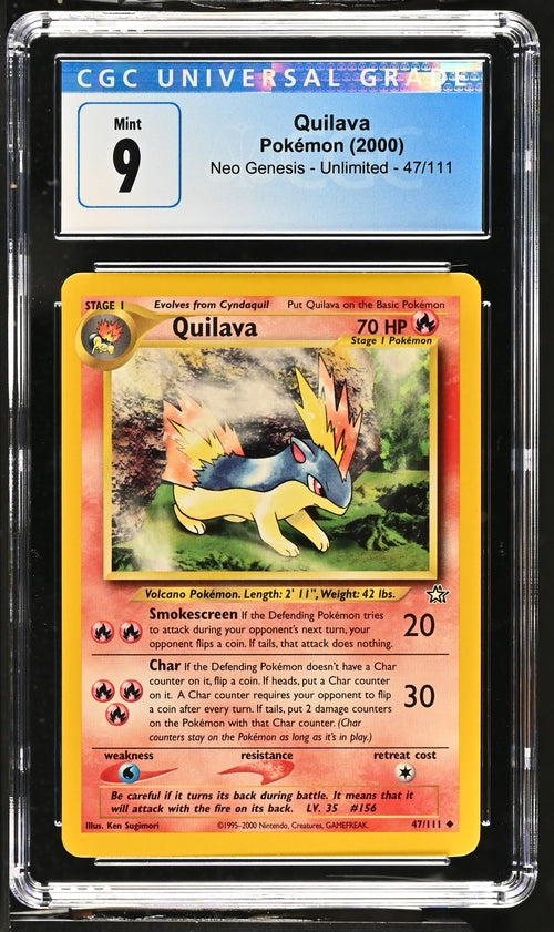 Pokemon 2000 Quilava 47/111 - CGC Graded Card 9 - N09552